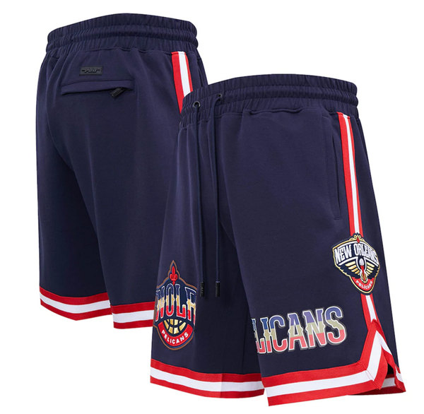 Men's Navy New Orleans Pelicans Shorts(Run Small)